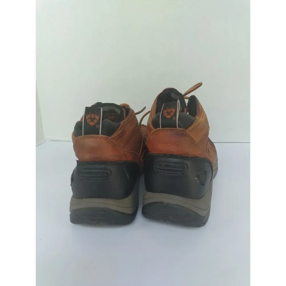 Rugged Brown Leather Hiking Boots Outdoor Adventure‎ Shoes Comfort Walking Ankle